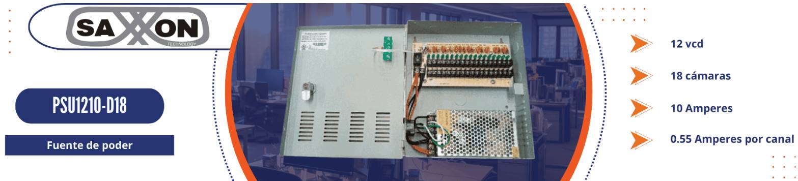 Fuente de poder  SAXXON PSU1210D18